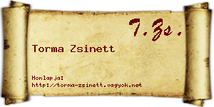 Torma Zsinett névjegykártya